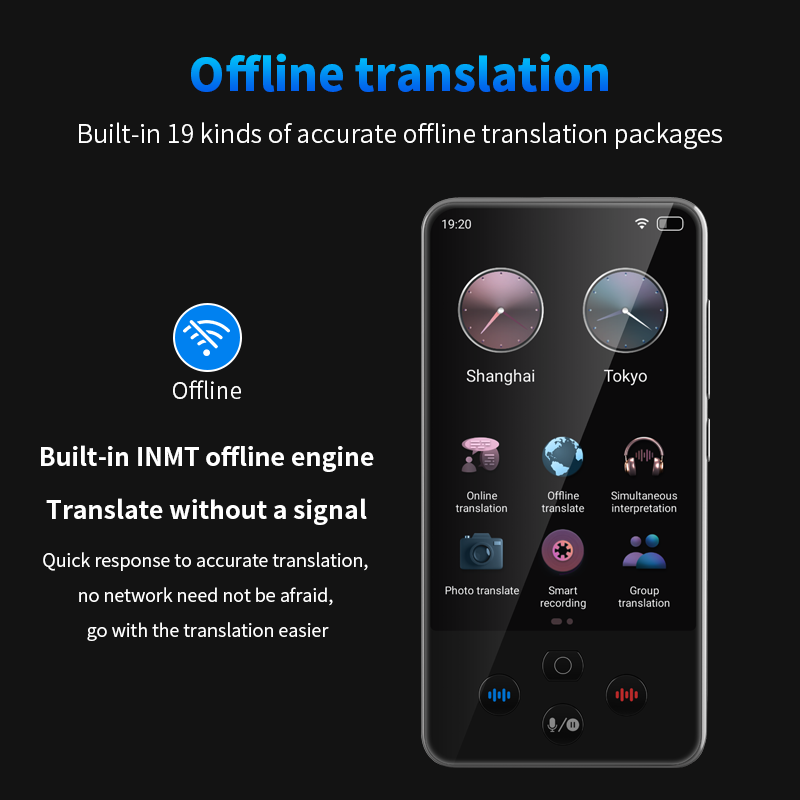 S85 Pro 4-дюймовый сенсорный п – обзор и цена Portable Translator Device